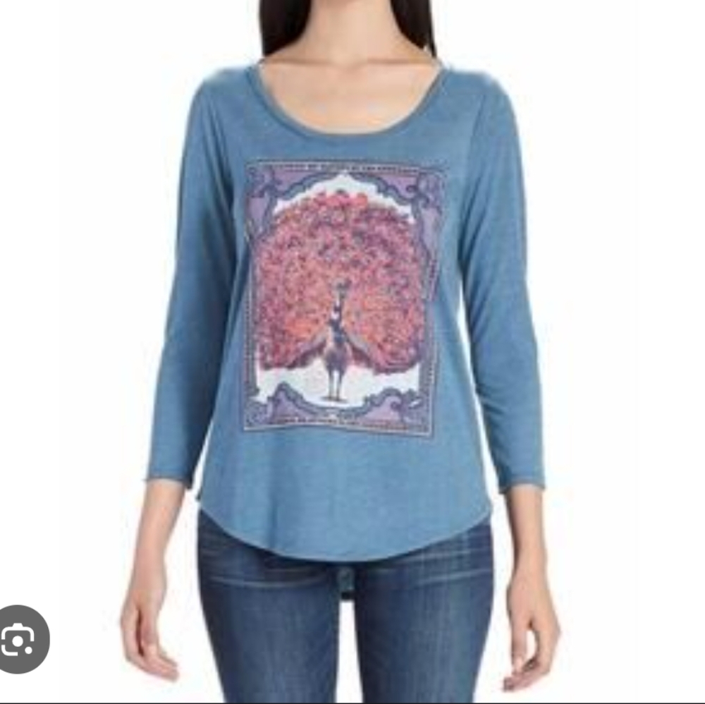 Lucky Brand Blue Peacock Long Sleeve